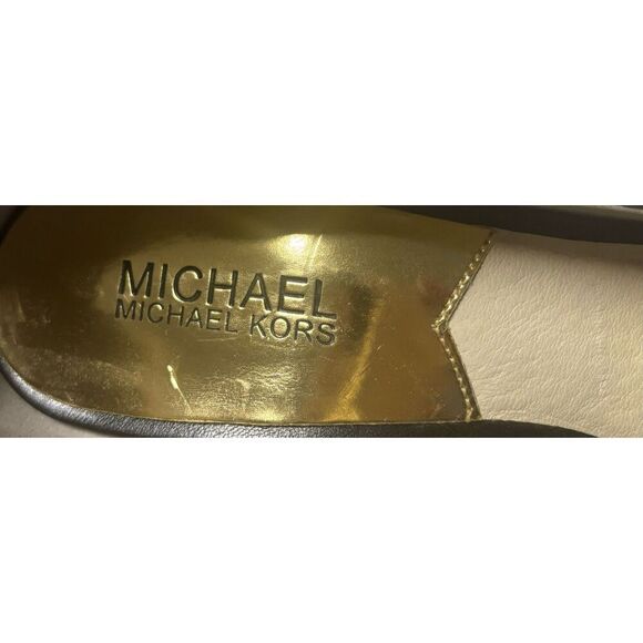 Michael Kors Monogram MK High Heel Shoe Pump Brown Womens Size US 8.5 M - Picture 9 of 10